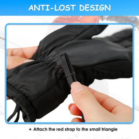 Close-up of Anti Lost Ski Glove Leash Wrist Straps For Men Who Ski Elastic Straps To Keep Your Gloves Handy On The Slopes