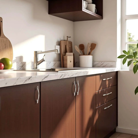 Stylish Wave Design Brushed Nickel Cabinet Pulls for Kitchen And Bathroom Upgrades Awesome 6 Pack Zinc Alloy Handles installed