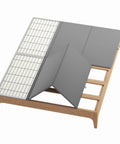 Queen Size Bunkie Board Featuring A Rock Solid Metal Frame And Dense Foam Core Non Slip Mattress Foundation, showing folded design.