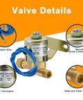 4040 Humidifier Water Solenoid Valve Replacement For Aprilaire showing metallic wire, secure screw, deep thread, clear markings