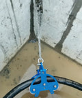 Heavy Duty Cable Puller Sheave For Smooth Wire And Cable Feeding, Industrial Steel Cable Pulley With 3 Solid Wheels in use