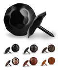 Rustic 1.25 Inch Round Head Decorative Nails Set Black Iron Nails for Farmhouse Shutters and Outdoor Wood Accents