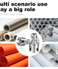 DIY Ready All In One Dual Function Pipe Thread Cutter With 1/2 Inch And 3/4 Inch Dies, compatible with PVC pipe variety