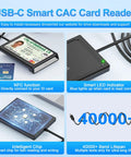 2 In 1 NFC Smart Card Reader With Contact And Contactless CAC Reader For DOD Military IDs And Bank Chip Cards USB C Compatible