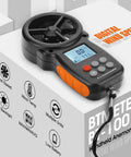 Handheld Anemometer Wind Speed And Airflow Gauge With Temperature And Wind Chill, Pro Grade Digital Meter For HVAC And Drones
