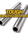 Heavy Duty Switch Two Kit Upgrade For Stainless Steel Front Wheel Spanner 750 04775A And Bushings 741 0990B 741 0516B Fits Cub Cadet Craftsman MTD Troy Bilt White Yard Machine Yardman Columbia RedMax Bearings stainless steel axles