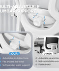 Super Comfy Ergonomic Office Chair With Footrest For All Day Use Ultra Thick Reclining Seat 2D Adjustable Lumbar Support