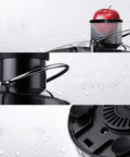 Heavy Duty Stainless Steel Juicer With Extra Wide Mouth For Smooth Extraction And No Pomace Or Pulp Leftovers, apple in feed chute.