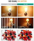 Comparison of light spread and flickering between Other LED and A19 3 Way LED Light Bulb 400 Lumens, 900 Lumens, 1300 Lumens Soft White 3000K