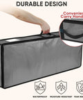 Soft Christmas Wrapping Paper Storage Bag 40 Inch Gift Wrap Organizer With Flexible Partitions And Pockets Durable PE Tarpaulin Grey