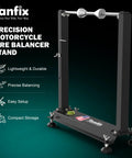 Heavy Duty Motorcycle Wheel Balance Stand For Static And Dynamic Tire Alignment Fits 12 Inch And Larger Wheels, all-steel design