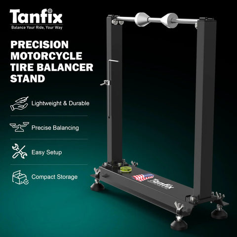 Heavy Duty Motorcycle Wheel Balance Stand For Static And Dynamic Tire Alignment Fits 12 Inch And Larger Wheels, all-steel design