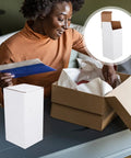 10 Pack White Corrugated Cardboard Shipping Boxes With High Durability And Stable Weight Support For Small Business Packaging