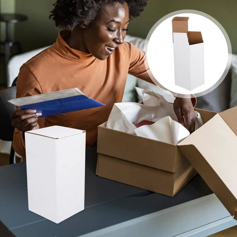 10 Pack White Corrugated Cardboard Shipping Boxes With High Durability And Stable Weight Support For Small Business Packaging