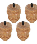 4 Pack Unfinished Wood Chair Legs Gourd Shaped Furniture Replacements For Tables And Ottomans, DIY Friendly, Easy To Stain Or Paint
