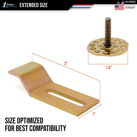 Heavy Duty Sink Clips 25 Pack For Undermount Sinks And Surfaces Easy Install Kitchen And Bathroom Sink Brackets Dimensions