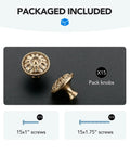 15 Pack One And One Fifth Inch Rustic Champagne Bronze Dope Finish Kitchen Cabinet Knobs and Drawer Handles, zinc alloy