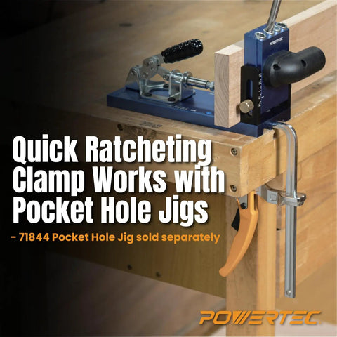 Top Shelf 110 Inch Track Saw Guide Rail Kit With Two 55 Inch Rails Dual Quick Release Ratcheting Table Clamps for precise cuts.