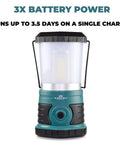 Beast 1500 Lumen Rechargeable LED Lantern With 12000mAh Power Bank, 360 Degree COB Lighting For Blackouts, Storms, Teal