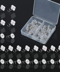 Top Notch Upholstery Tacks And Twist Pins With Clear Heads Heavy Duty Rust Resistant Furniture Hardware Quick Fix Diy Crafts Rock Solid Hold Straight Up Durable 40 Piece Set in a transparent storage box.