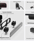 Plug And Play USB Computer Speakers For Desktop PC And Laptop Tiny Monitor Soundbar With Deep Bass components and features
