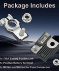 180 Amp Battery Fusible Fuse B With Positive Terminal For Hyundai Sonata Elantra Tucson Ioniq And Kia, shown with nuts