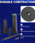 52 In 1 Custom Bushing Bearing Seal Driver Set For Transmission And Wheel Hub with 50 numbered discs in black anodized finish.