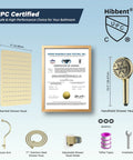 cUPC certification with All Metal CUPC Certified Shower Head Combo With 10 Inch Rainfall Head And Polished Brass Handheld Showerhead