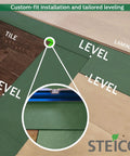 Solid As A Rock Wood Fiber Underlayment 6mm Thick installed between laminate and tile for sound dampening insulation.