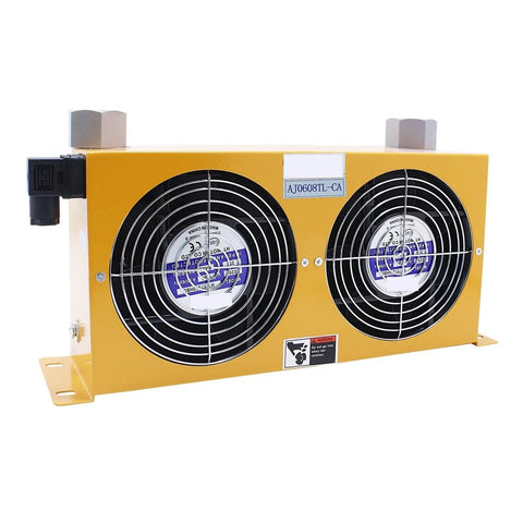 Beefed-Up Cooling Unit And Plate Heat Exchanger For Hydraulic Oil, 60 L/min Flow, 2.4 kW Power, DC 12V, A Real Workhorse For CNC Machines And Sheet Metal Systems, Pro Grade Cooling Radiator For Tooling