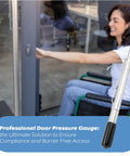 Door Pressure Gauge 0 To 35 Lbs For ADA Compliance Testing Push Pull Door Test Tool To Verify Opening Force Meets Accessibility Standards A Must Have For Builders And Facility Pros, stainless steel