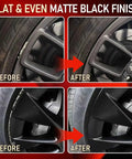 Matte Black Rim Touch Up Paint Pen Quick Cure For Curb Rash And Scuffed Wheels Auto Alloy Scratch Fix Before and After Comparison