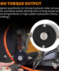 167576 Hydraulic Slide Out Pump Motor For RV Leveling System 4200 RPM Go To Replacement Part Compatible With 149087 414018 And 146374 Through 146378 Durable Build For Easy Install, black pump motor with manual drive end