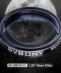 1.25 Inch Moon Filter For Telescopes, Crystal Clear Lunar And Planetary Viewing, Boosts Contrast, Optical Glass Filter
