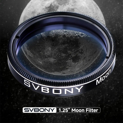 1.25 Inch Moon Filter For Telescopes, Crystal Clear Lunar And Planetary Viewing, Boosts Contrast, Optical Glass Filter