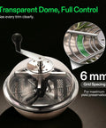 13 Inch Bud Leaf Bowl Trimmer With Clear Visibility Dome And Sharp Stainless Steel Blades For Easy Spin Cut Solid Metal Gear Box Hand Pruner Included Upgraded Version Ergonomic Food Grade Design