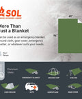 90 Percent Heat Reflective Emergency Blanket Beefed Up Heavy Duty For Disaster Prep Kit Waterproof Windproof Tear Resistant Rugged 58 By 98 Inches 3.2 Oz Green Essentials