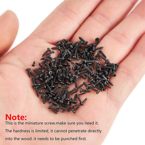 Hand holding Miniature Phillips Screw Assortment Kit 1000Pcs Tiny Self Tapping Screws For Glasses Watch Clock M1 M1.2 M1.4 M1.7
