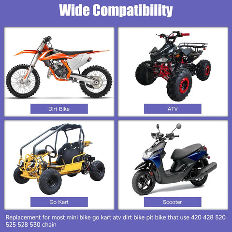 Collage of four vehicles in a grid: dirt bike, ATV, go-kart, scooter.