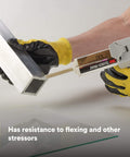Person applying Epoxy Adhesive DP100 Plus Clear Duo-Pak 48.5 mL (1.64 fl oz) to metal surface with dispenser