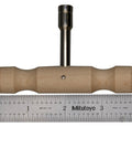 Ergonomic T-Shaped Tuning Wrench For Autoharp Zither And Hammered Dulcimer That Fits Three Sixteenths Inch Hitch Pins, beech handle, nickel shaft