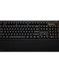 Next Level Smart RGB Mechanical Keyboard With Programmable Keys And Killer Typing Flow For Work And Gaming Featuring Color Alert Display On Keys Aluminum Top Deck Volume Knob And Cozy Palm Rest In Black - top view