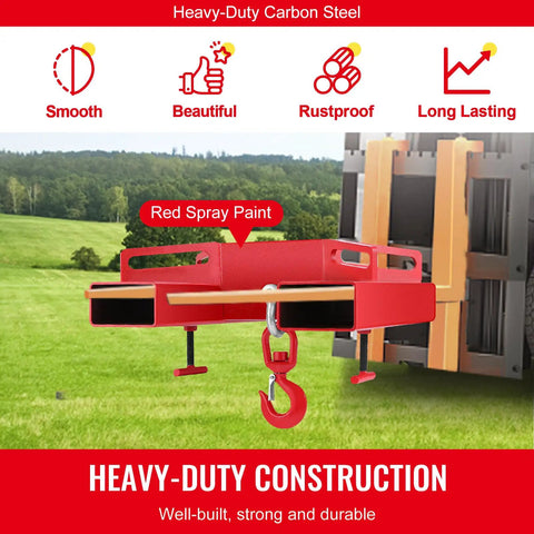 Heavy Duty Forklift Lifting Hook Swivel Attachment For Three Ton Capacity Built Like A Tank To Grip And Haul Heavy Equipment Without Skipping A Beat Or Dropping One Run Smooth As Silk On Every Active Job Site Now