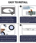 Installation guide for Slim LED Canless Recessed Downlight 6 Inch, 12W, 1027 Lumens, 5 CCT Adjustable Ceiling Light With Junction Box