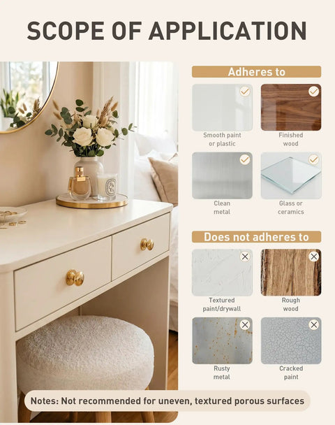 Scope of application for Six Pack Peel And Stick Cabinet Knobs Rose Gold Self Adhesive Drawer Pulls No Drill No Tools Needed For Cupboard
