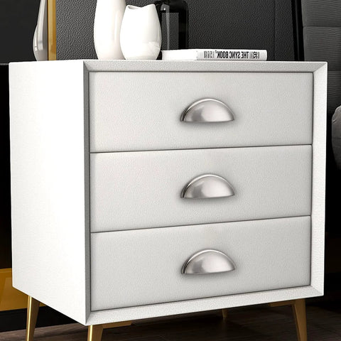 White dresser with 10 pack brushed nickel cabinet pulls cup style drawer handles and knobs with 3 inch center to center holes