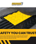 Real Deal Removable Safety Bollard 34.5 Inch Reflective Yellow Traffic Post Tough As Nails Parking Driveway Barrier on asphalt