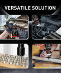 Killer 55 Piece Magnetic Impact Nut Driver Set Featuring Deep Metric And Sae Sockets, Quarter Inch Quick Swap Drive, Crush Proof Chrome Vanadium Steel used in various applications.