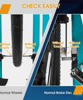 Heavy Duty Bicycle Wheel Truing Stand For 27.5 To 29 Inch Wheels And 140 To 180mm Brake Discs, adjustable clamp in use
