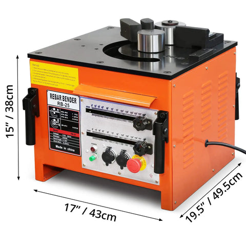 Heavy Duty Electric Rebar Bender With 1600W Motor Fast Foot Pedal Operation adjustable bending angle shown from the side
